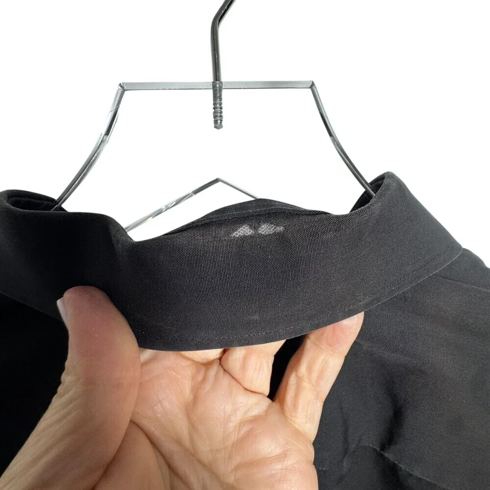 Gucci Men's Black Poplin Cotton Long Sleeve Button Down Shirt 43 17 XL
